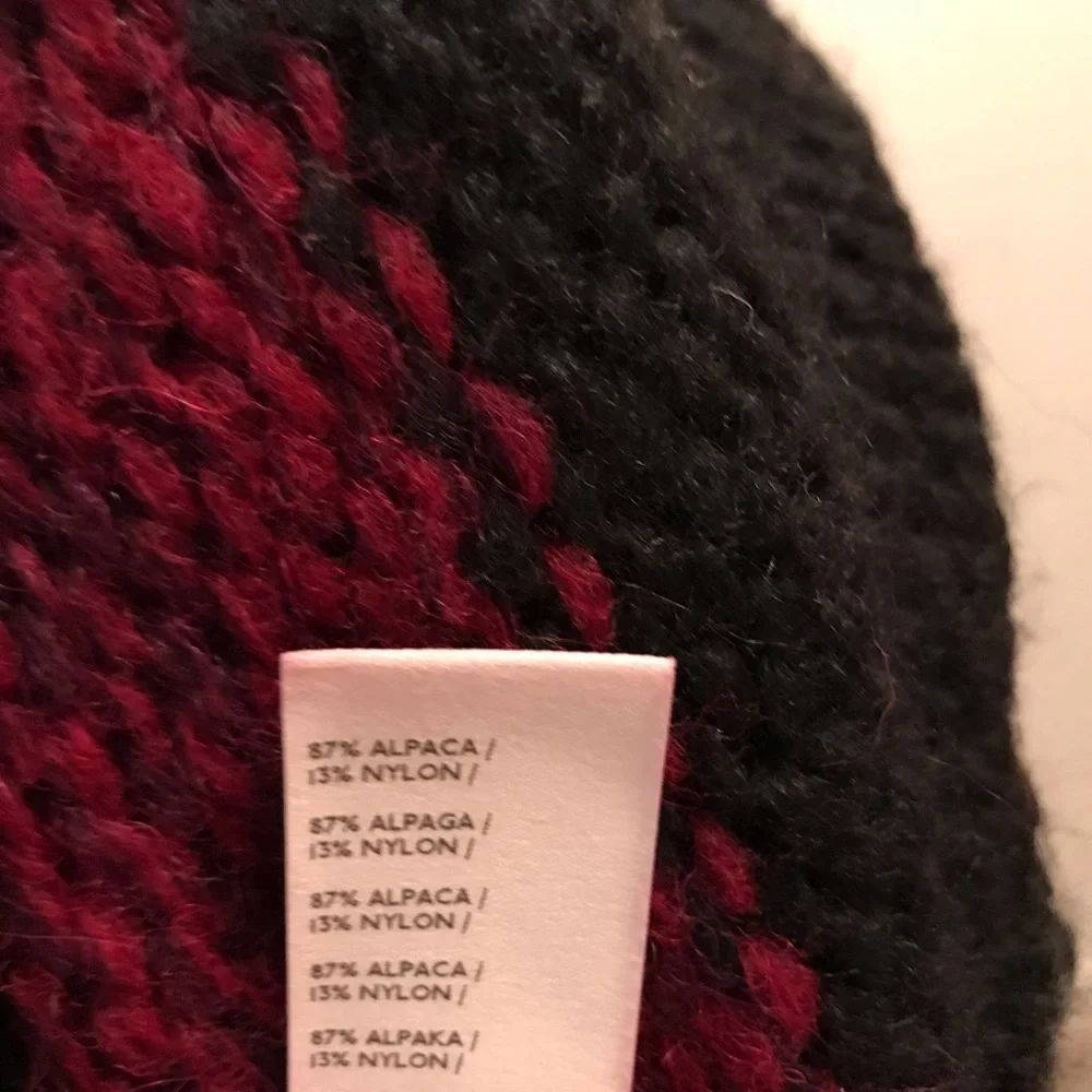 Anthropologie Meet Me Plaid Poncho Red Black XS/S